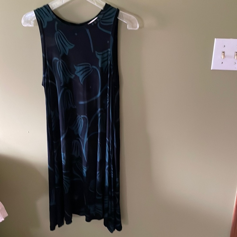 Loft black swing dress